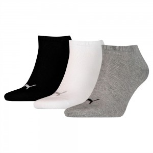 Calcetines Puma Trainer Socks 3 Pack Mujer Grises Blancos Negros | 9217305-HU