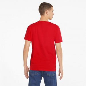 Camiseta Puma Box Hombre Rojos | 9674051-YV