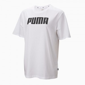 Camiseta Puma ESS Boyfriend Tee Mujer Blancos | 9843617-IZ