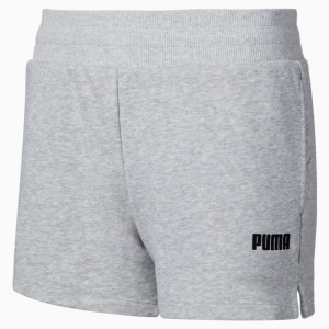 Short Puma Essentials Sweat Mujer Grises Claro | 4753128-PX