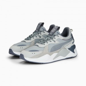 Tenis Puma RS-X Suede Mujer Grises Blancos | 3289057-QN