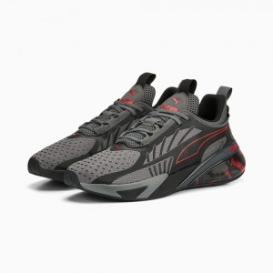 Tenis para Correr Puma X-Cell Action Soft Focus Mujer Grises Oscuro Negros Rojos | 6207958-PW