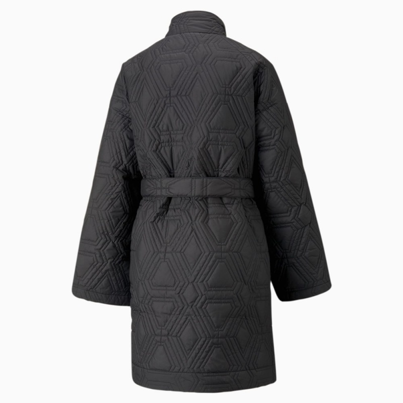 Abrigos Puma LUXE SPORT T7 Robe Mujer Grises Oscuro | 6027483-LY