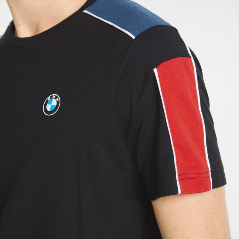 Camiseta Puma BMW M Motorsport T7 Tee Hombre Negros | 9724830-FY
