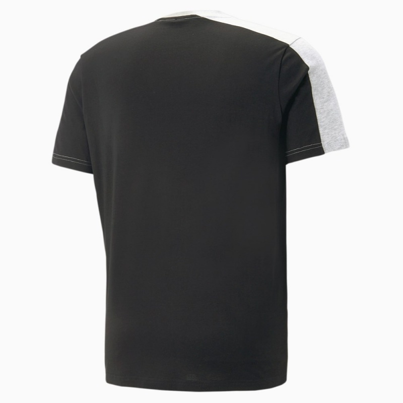 Camiseta Puma Essential BLOCK x TAPE Hombre Grises Claro | 9258701-BW