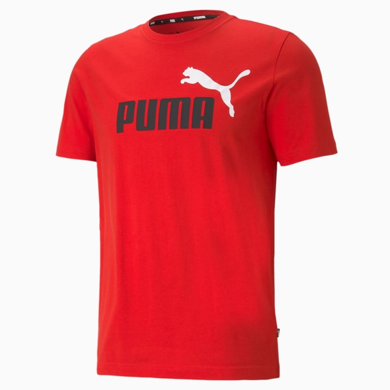 Camiseta Puma Essentials+ 2 Colour Logo Hombre Rojos | 8941270-DF