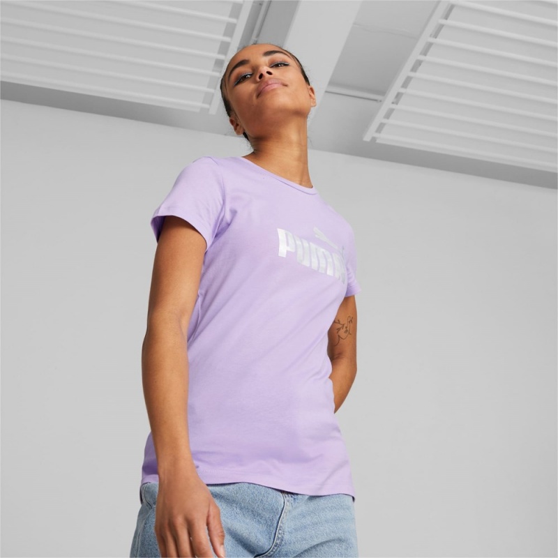 Camiseta Puma Essentials+ Nova Shine Tee Mujer Morados | 8145963-LQ
