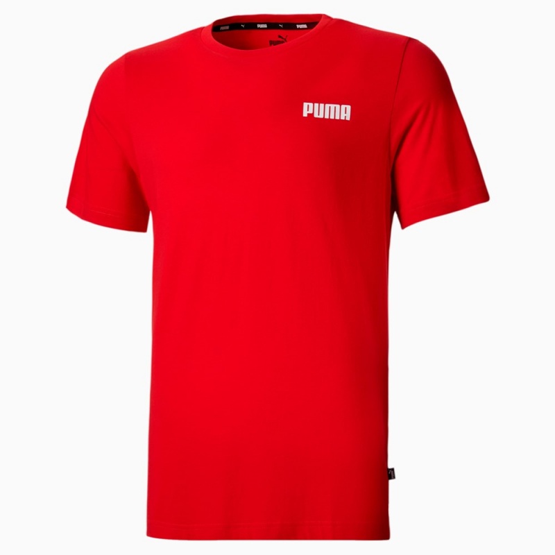 Camiseta Puma Essentials Small Logo Hombre Rojos | 1492367-LY
