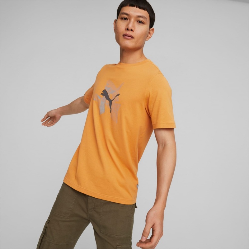 Camiseta Puma GRAPHICS Reflective Tee Hombre Desert Clay | 8135209-LN