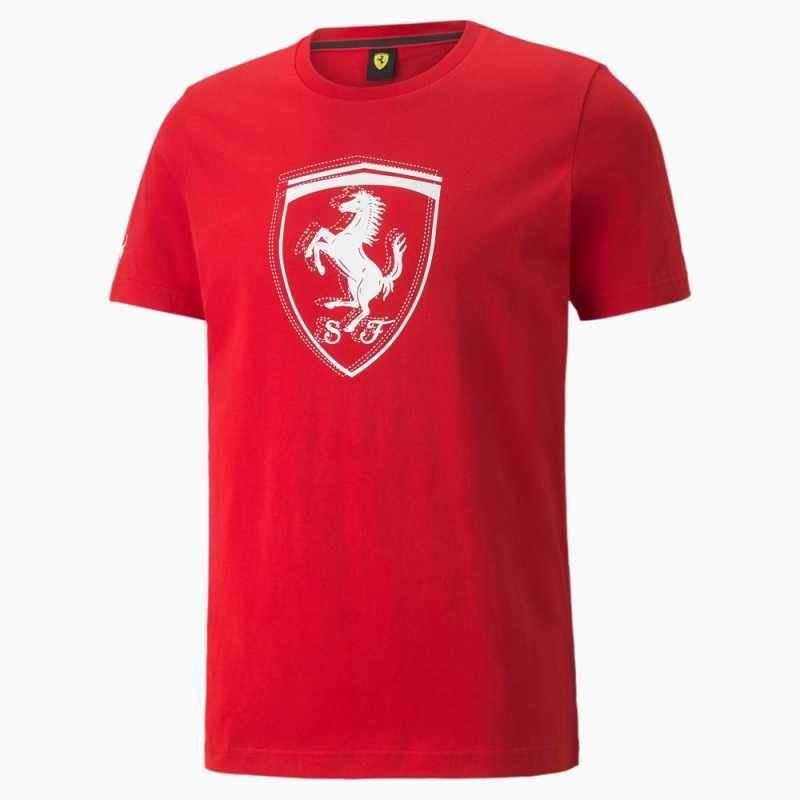 Camiseta Puma Scuderia Ferrari Race Tonal Shield Tee Hombre Rosso Corsa | 8316409-KB