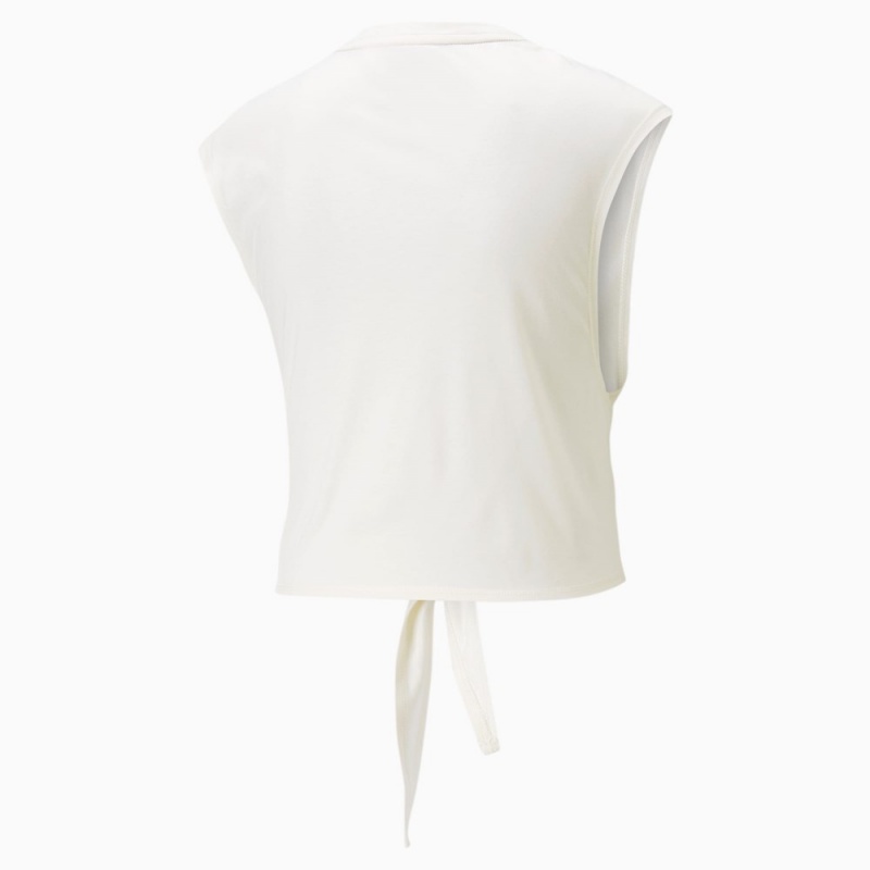 Camiseta Puma Studio Skimmer Entrenamiento Tee Mujer Blancos | 2034851-OZ