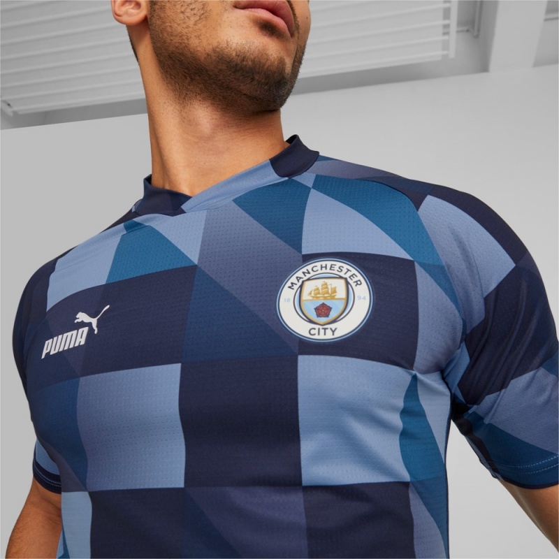 Jersey Puma Manchester City F.C. Prematch Hombre Azules Azul Marino | 4695273-RW