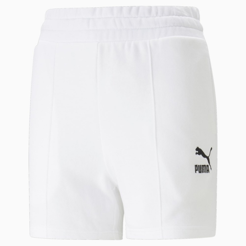 Leggins Puma Classicss' Pintuck Shorts Mujer Blancos | 2839051-OJ