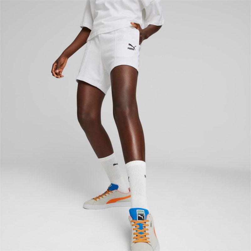 Leggins Puma Classicss\' Pintuck Shorts Mujer Blancos | 2839051-OJ