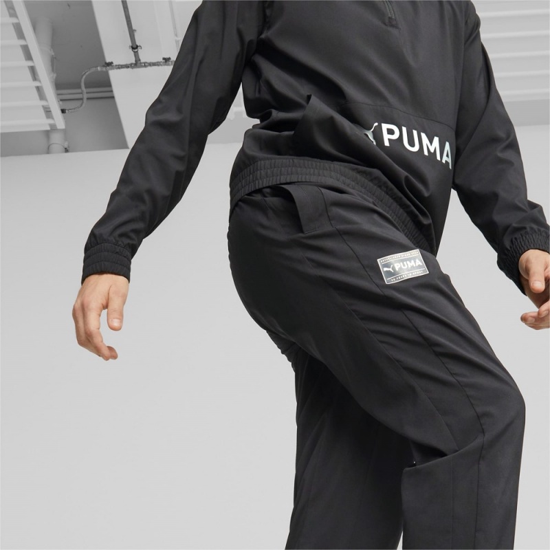 Pantalon Puma Fit Woven Entrenamiento Jogger Hombre Negros | 2687931-NB