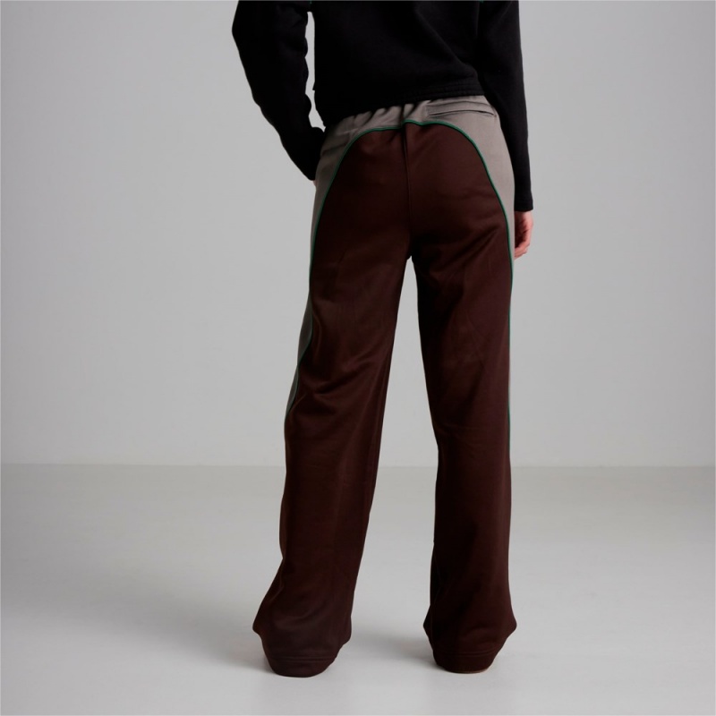 Pantalon Puma x PERKS AND MINI Anchos Leg Mujer Chocolate Oscuro | 7658120-WC