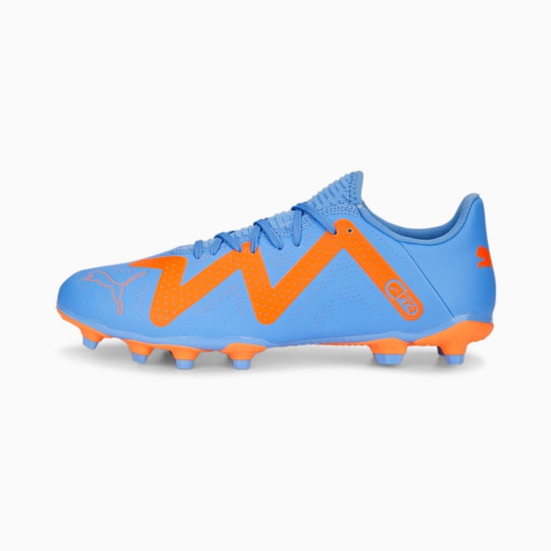 Tacos de Futbol Puma FUTURE Play FG/AG Mujer Azules Blancos Naranjas | 5298073-WV
