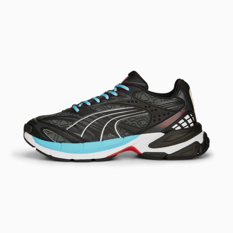 Tenis Puma Luxe Deporte Velophasis Hombre Negros Azules | 8329054-PD