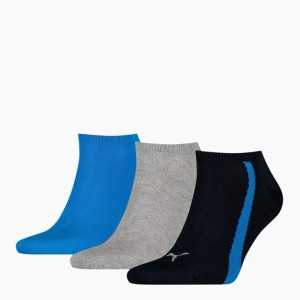 Calcetines Puma Lifestyle Sneaker Trainer Socks 3 Pack Mujer Azul Marino Grises Azules | 9735286-BJ